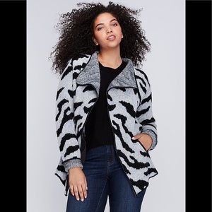 EUC Winter Camo Print Cozy Jacquard Overpiece